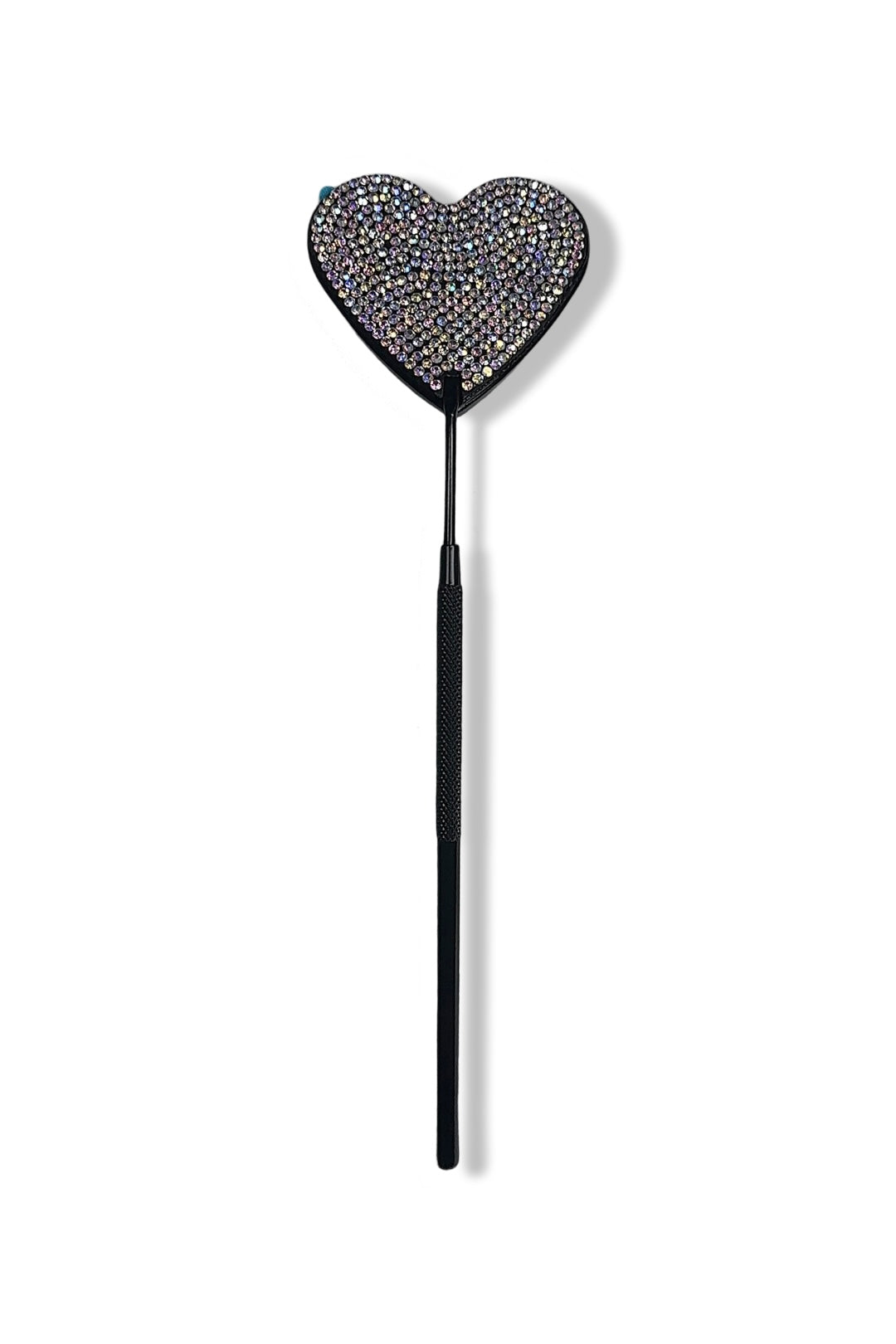 RHINESTONE HEART SHAPED HAND MIRROR