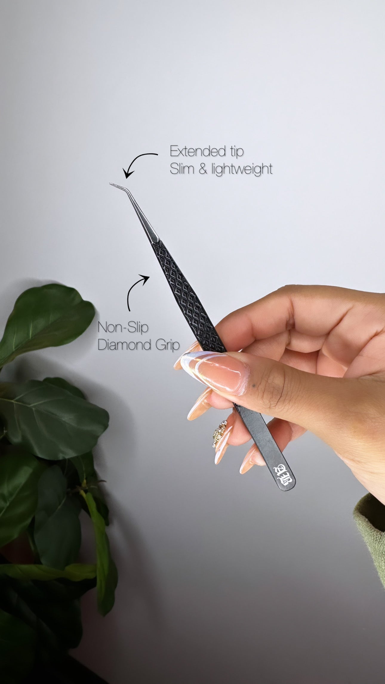 LONG 40° FIBER TIP ISOLATION TWEEZER